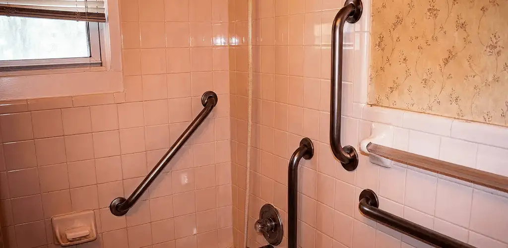 Shower grab bar installation for bathroom safety and accessibility in Madison, WI