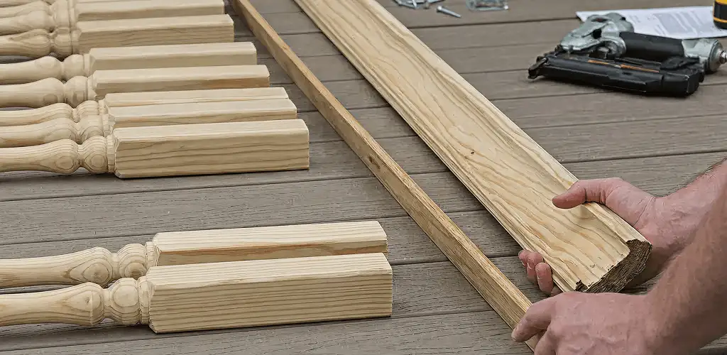 Handrail installation materials and wood components for stair rail work in Madison, WI